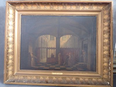Jacques.Albert .SENAVE ( 1758-1829) attribué à, scène d'inté…