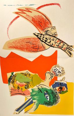 une photo représentant un dessin d'un oiseau sur une feuille de papier