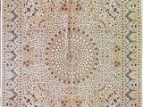 an antique persian rug with a medallion design on the center