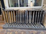a radiator sitting on the side of a building