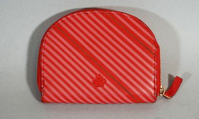 DRAEGER Porte-monnaie en cuir rouge