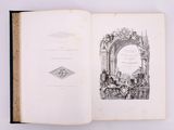 an open book with a drawing of a man and a woman on it