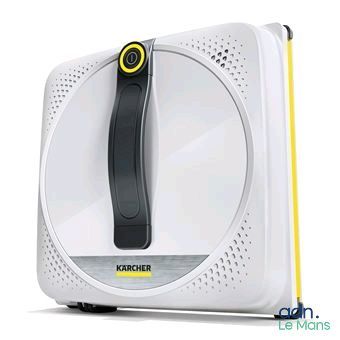 karcher air purifier with remote control in white and yellow