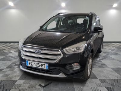 a picture of a black ford escape parked in a garage
