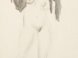 un dessin représentant une femme nue avec des ailes dans le dos