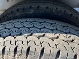 a close up of a tire on a truck