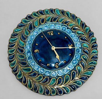 a clock that is on the wall in the room