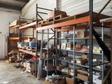 a room with a lot of shelves in it