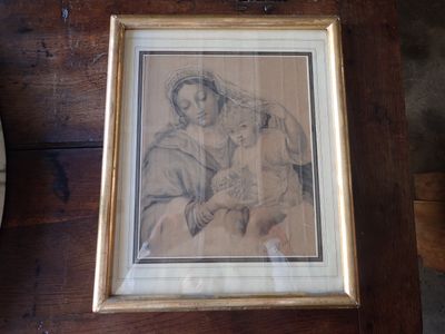 C. BELLEY (Ecole française du XIXème siècle) « Vierge à l’En…