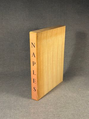 the book is sitting on a gray surface with a black background