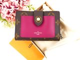 louis vuitton women ' s wallet in pink and brown