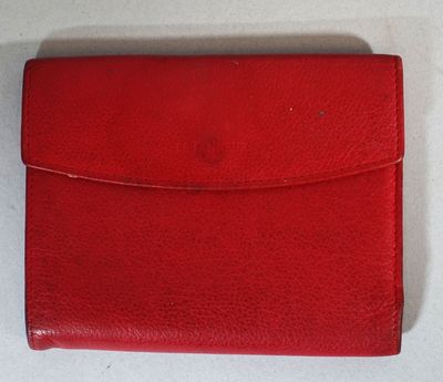 LE TANNEUR Portefeuille en cuir rouge