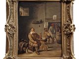 une image représentant un tableau où l'on voit un homme assis à une table dans une pièce
