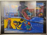une image d'une peinture exposée dans une vitrine