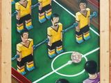 un tableau représentant un groupe de footballeurs sur un terrain
