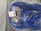 a plastic bag with a blue brush and a plastic bag with a plastic brush