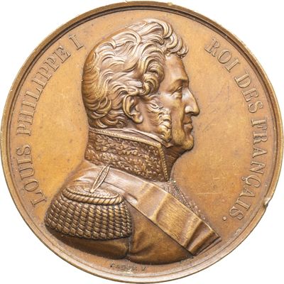 une image représentant une médaille de bronze sur laquelle figure un homme en uniforme militaire