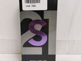 the back of the samsung s4 is shown in purple