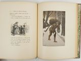 an open book with a picture of a man holding an umbrella