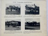 four pictures of old planes on display on the ground