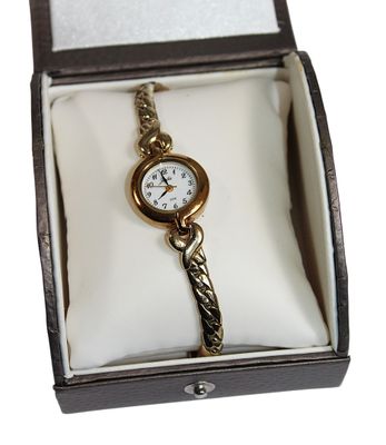JOALIA - MONTRE BRACELET DE DAME en métal doré.