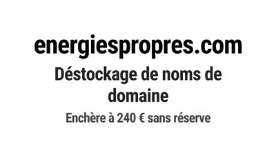 Nom de domaine energiespropres.