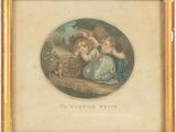 an old picture of a woman and child in a landscape