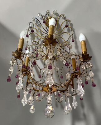 an image of a chandelier hanging from a ceiling in a room