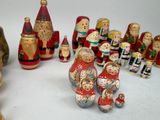a lot of wooden toys that are sitting on a table