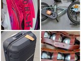 plusieurs photos représentant différents types de bagages, notamment un vélo, un sac et un vélo