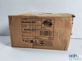 an image of a box with a sticker on it sitting on a table