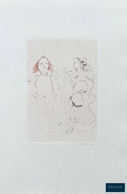 an image of a drawing of a woman and a child