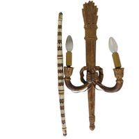 Bâton de pèlerin et applique en bois (accident)