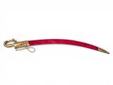 an image of a red and gold sword on a white background