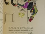 a picture of a book with a cartoon of a man on a ladder