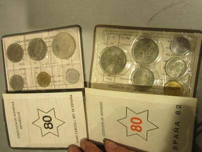 Monnaies Espagne - 2 Sets 1982 Mondial Football 1982 F…