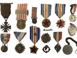 an image of a group of medals and medals on a white background