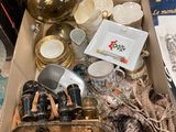 a box full of assorted items sitting on a table