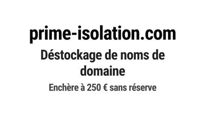 Nom de domaine prime-isolation.