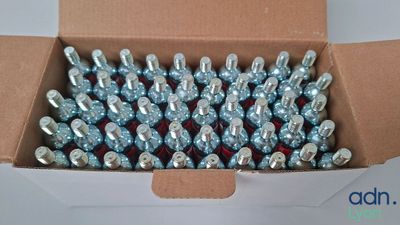 une boîte remplie de vis et d'écrous