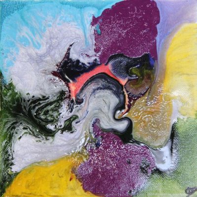 DUMAS Christiane "Les Glénan", 2017, technique mixte sur toi…