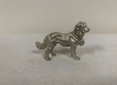 Sujet Chien St Bernard en argent poinçon Minerve, 6. - Photo 1