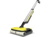 a yellow and black vacuum cleaner on a white background