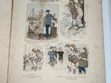 an old book with pictures of children playing in it