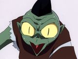 animation : cellule d'animation représentant un zombie vert coiffé d'un chapeau noir