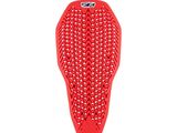 the hair brush is red and has a long handle