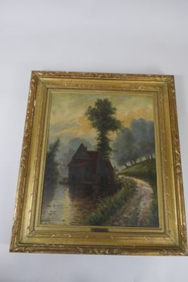 a picture of a painting hanging on the wall