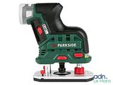 a close up of a green and black cordless drill
