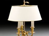 an image of a table lamp with a white shade on top of it