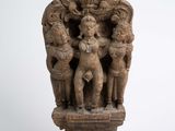 an image of a statue of a man holding a child